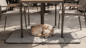 Dog resting at Dog Friendly Restaurants in Lehigh Valley