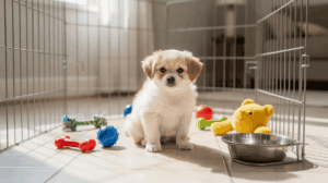 How to stop a puppy from chewing on everything in crate