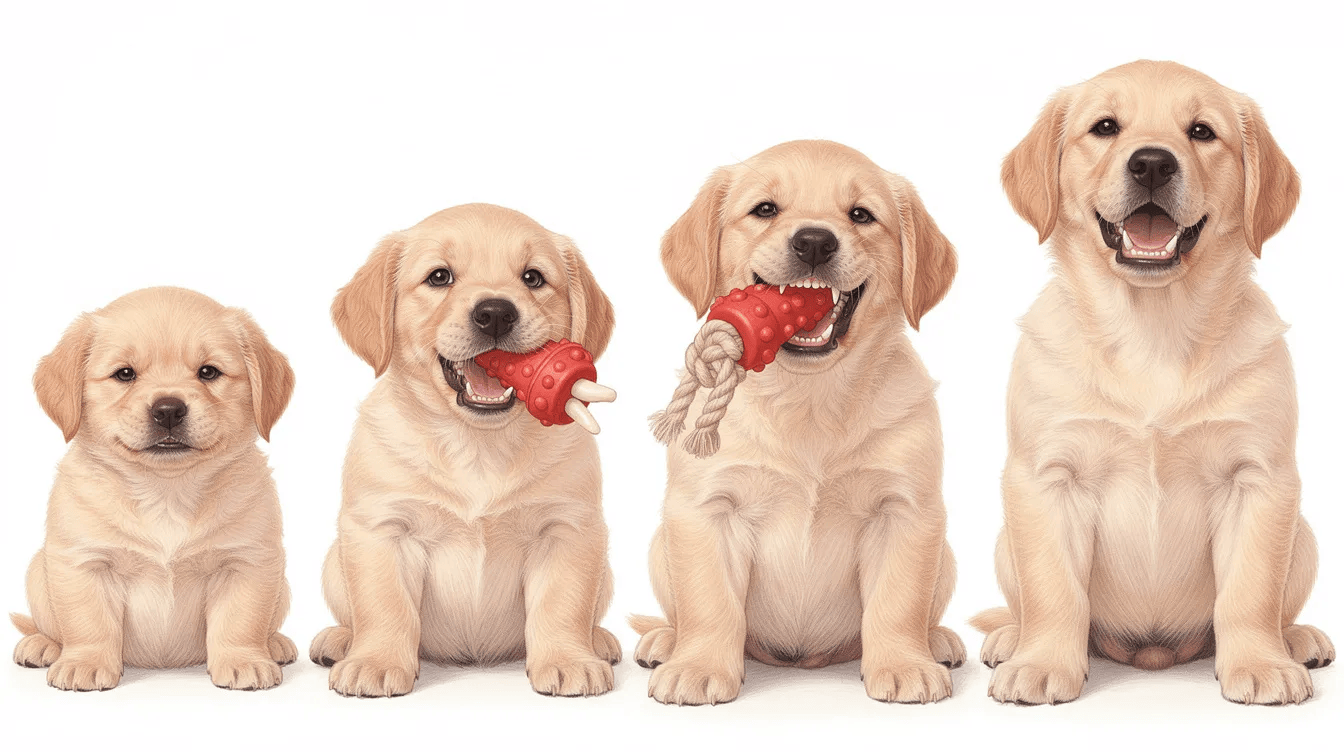 Puppy teething stages from baby teeth to adult teeth