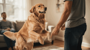 How to stop a dog from jumping on people at home