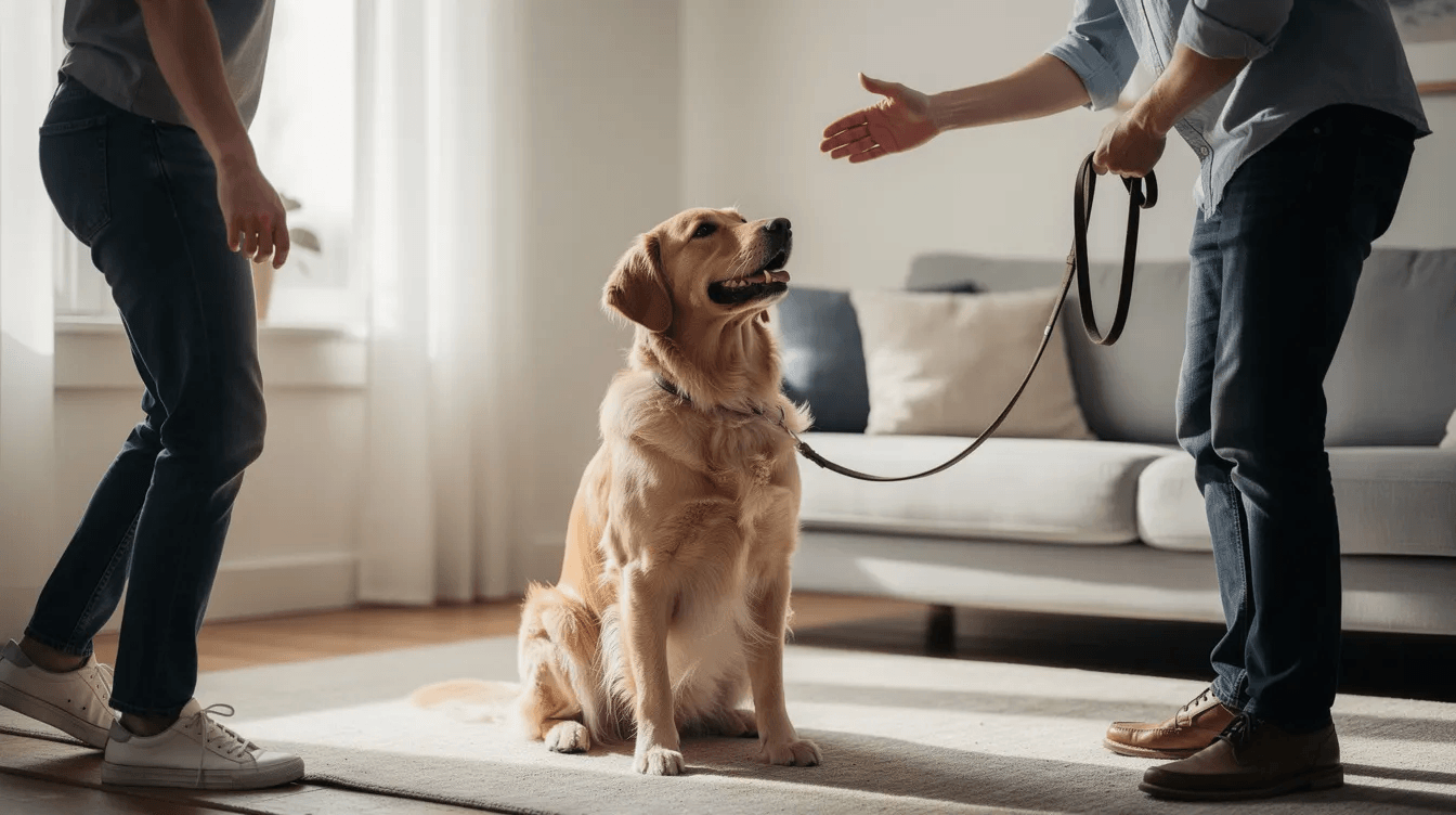 How to stop a dog from jumping on people during greetings
